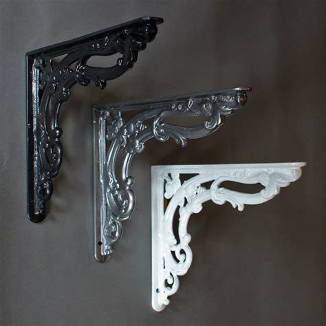 vintage metal shelf brackets 6 for glass shelf|decorative metal shelf brackets uk.